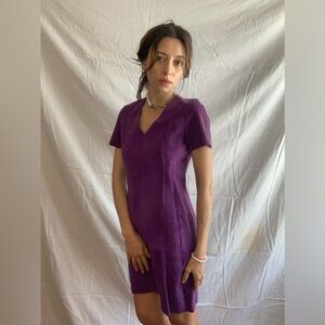 BALENCIEGA Purple Leather Dress